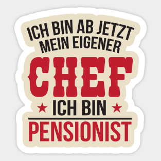 Ich bin pensionist (black) Sticker